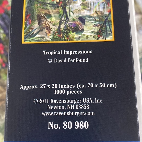 Ravensburger 1000 piece puzzle 'Tropical Impressions' jungle scene leopards - Picture 5 of 7